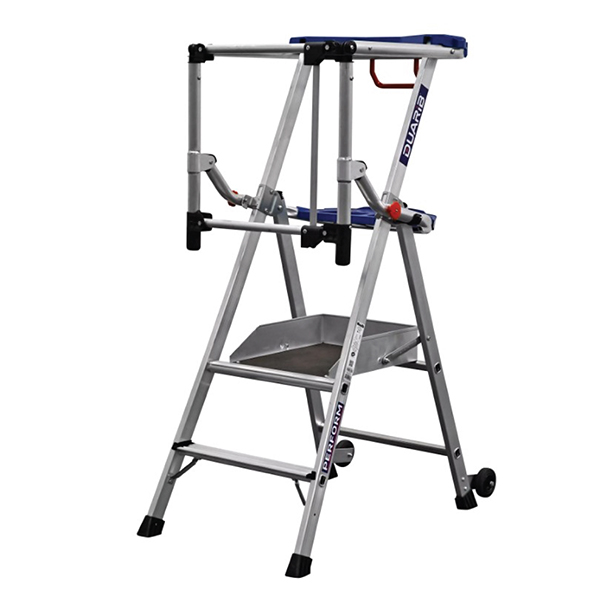 Escabeau avec garde corps ergonomique – montée sûre