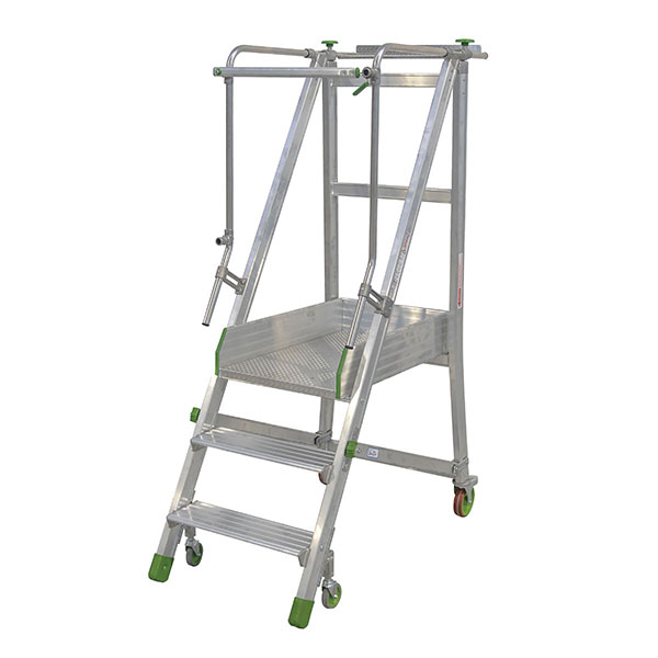 Marchepied Roulettes Antidérapant Casa Pura Tabouret Roulant 2 Marches - Escabeau Roulant Acier 40cm, Capacité 150kg, Gris Tabouret éléphant Pratique