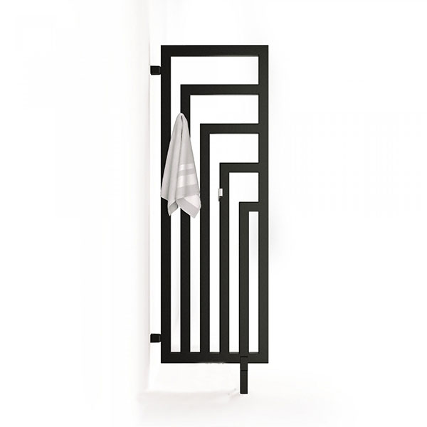 Nero Opaco Angolato Valvole Radiatore Portasciugamani Coppia 15mm - Foto 8