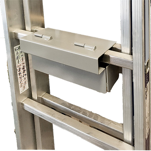 SPARES2GO Scala Da Parete Universale Con Serratura Doppia E Tripla Staffe E Lucchetto (rosso - Foto 9