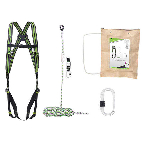 Kit Imbracatura Sicurezza Anticaduta - Certificato, Per Lavori In Altezza E Arrampicata, Fino A 140kg