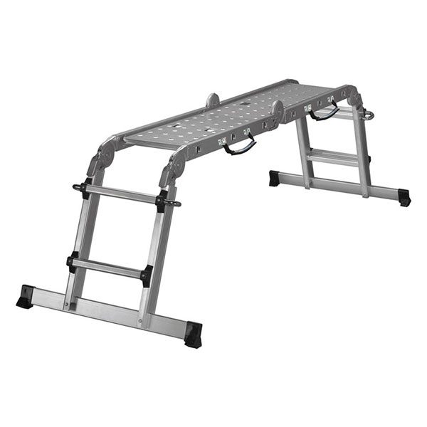 Scala Pieghevole In Alluminio 4x4 Gradini - 3.98m, Multifunzione - Foto 8