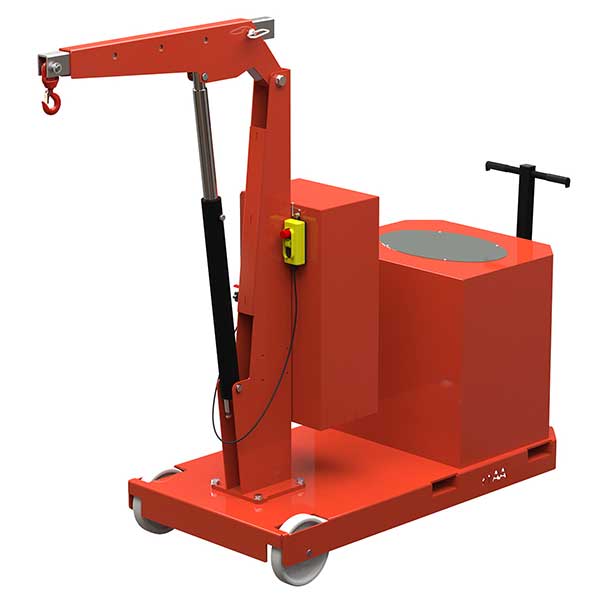Grue Hydraulique Mobile 2 Tonnes - Grue Moteur Pliable 4 Positions - 6 Roulettes Pour Atelier Garage