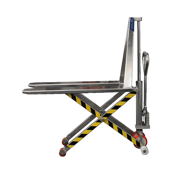 Transpallet inox 316 ad alta elevazione – Portata max 1000kg